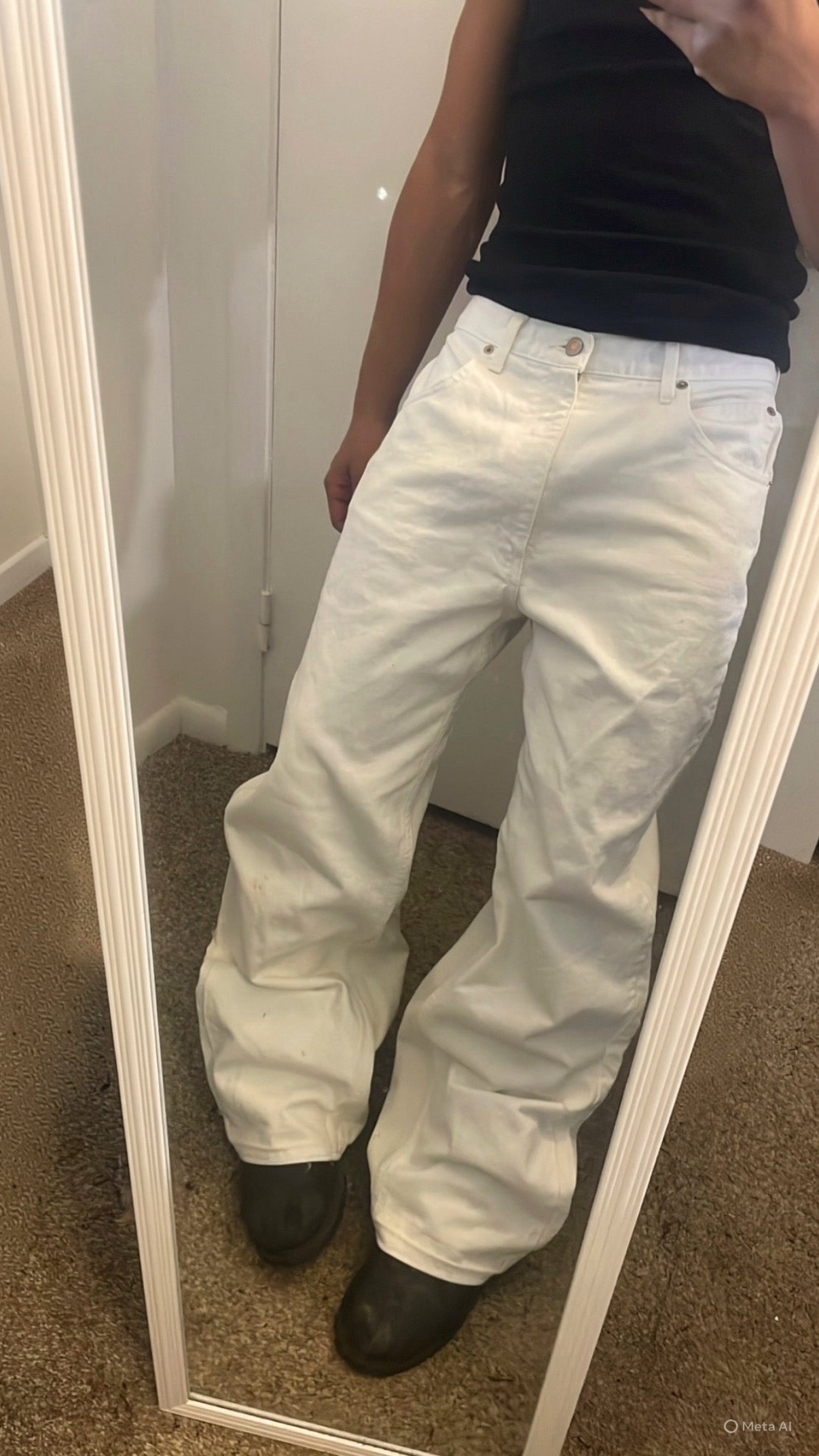 White Flared Denim