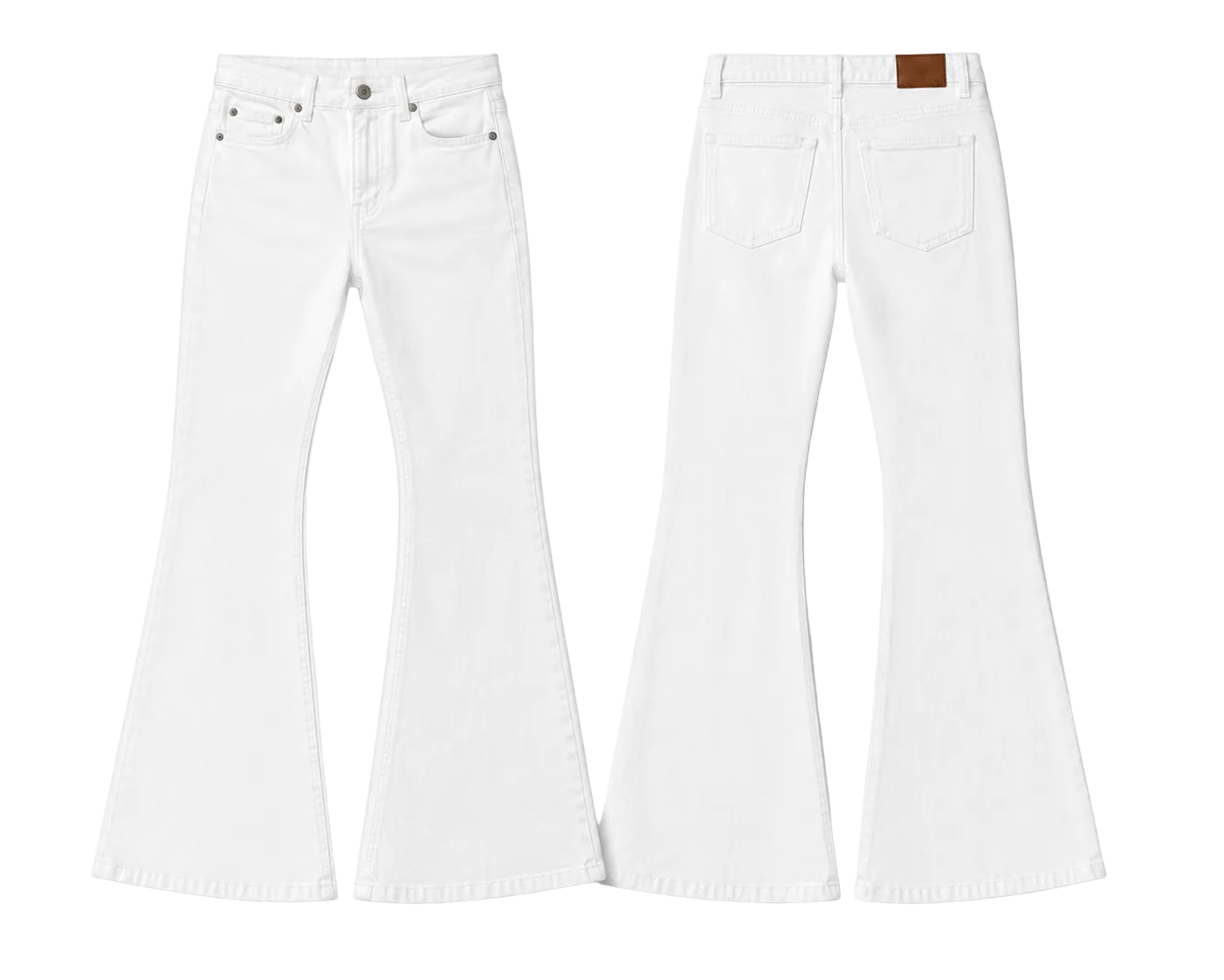 White Flared Denim