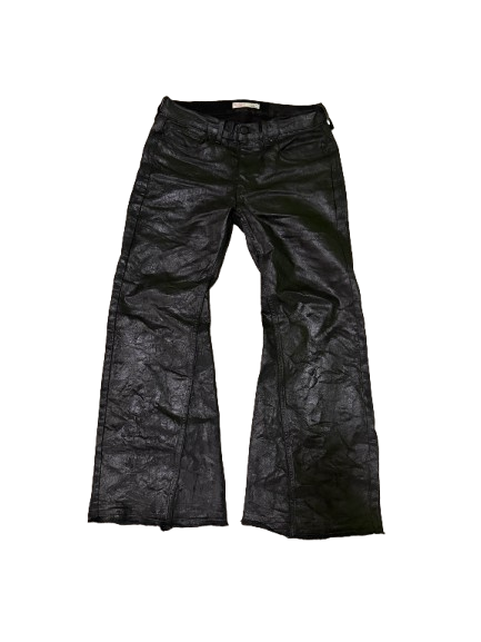 Flared Waxed Denim
